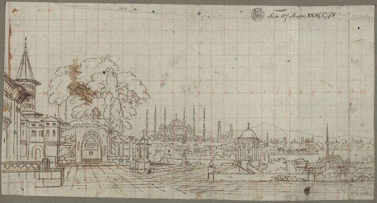 Utsikt over Konstantinopel av Karl Friedrich Schinkel