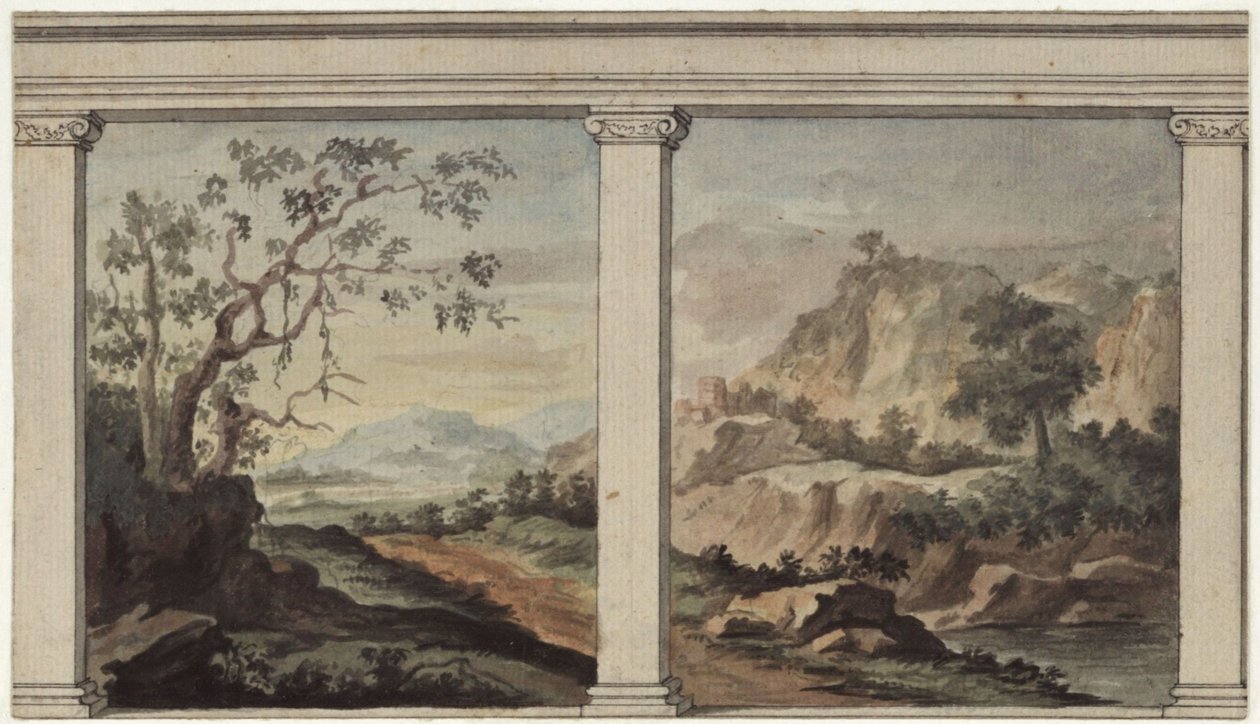 Utsikt over et landskap av Karl Friedrich Schinkel