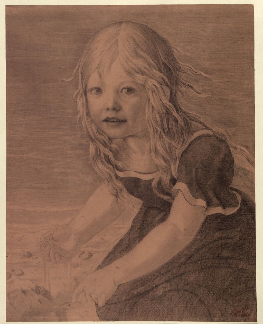 Portrett av datteren Marie av Karl Friedrich Schinkel