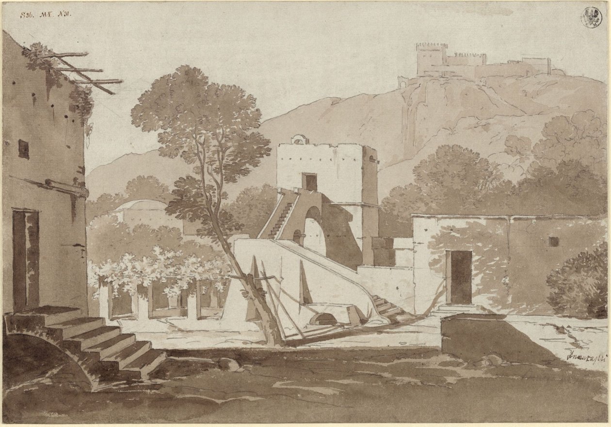 Gårdshus nær Anacapri av Karl Friedrich Schinkel