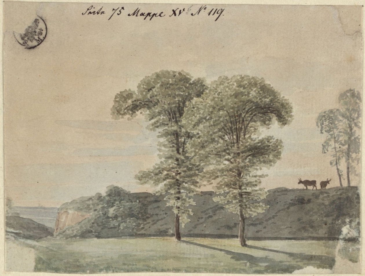 Tre studie av Karl Friedrich Schinkel