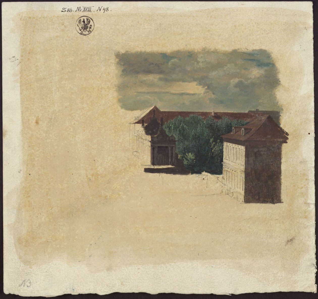Berlin. Kongelige søyleganger og tilstøtende bygninger av Karl Friedrich Schinkel
