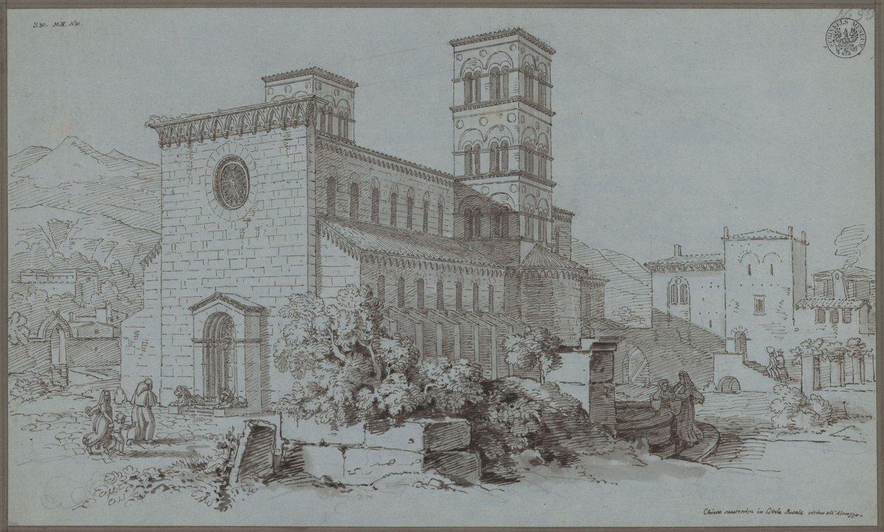 Saracensk kirke i Cittaducale nær Abruzzene av Karl Friedrich Schinkel