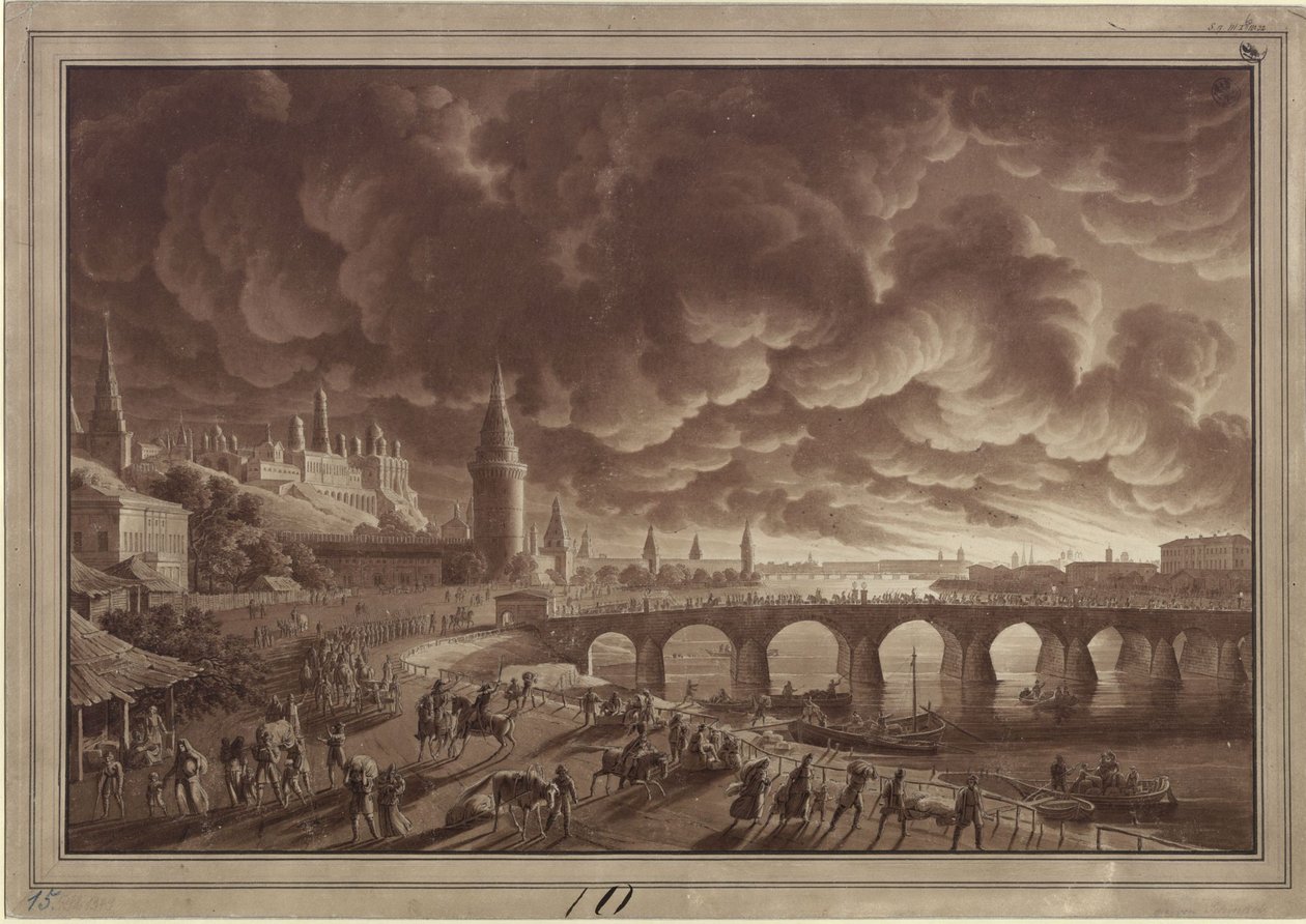 Brannen i Moskva av Karl Friedrich Schinkel