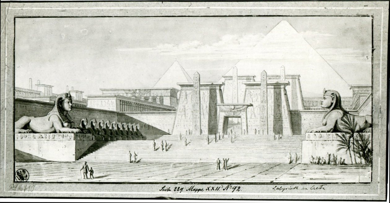 Verdens sju underverker. Den egyptiske labyrinten av Karl Friedrich Schinkel