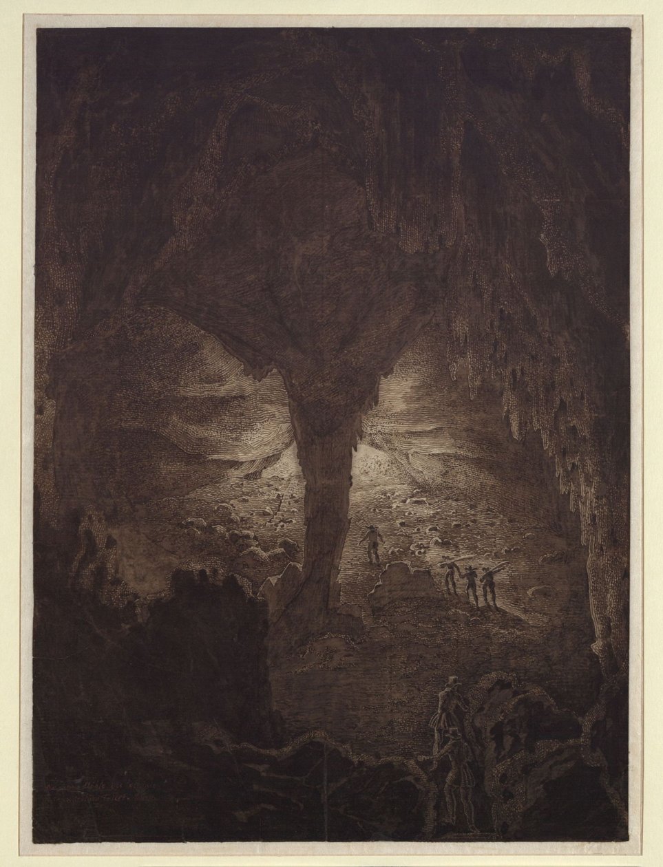 Den store hulen ved Corgniale i Krain av Karl Friedrich Schinkel