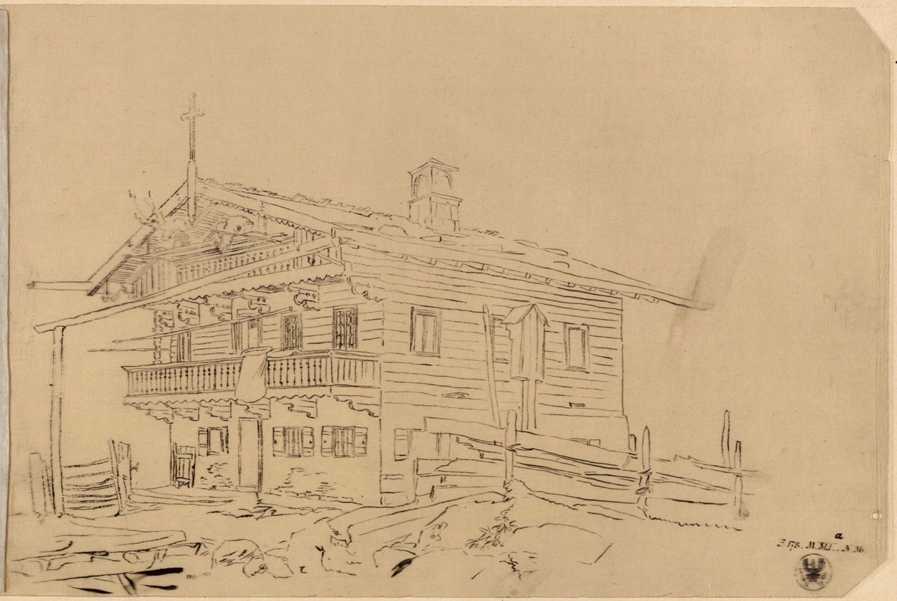 Utkast til et sveitsisk hus av Karl Friedrich Schinkel