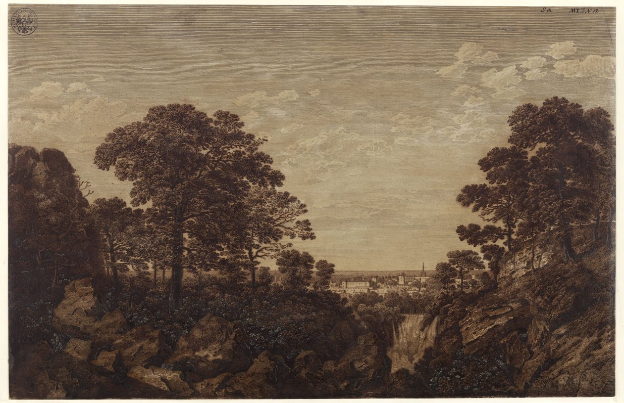 Landskap nær Tivoli av Karl Friedrich Schinkel