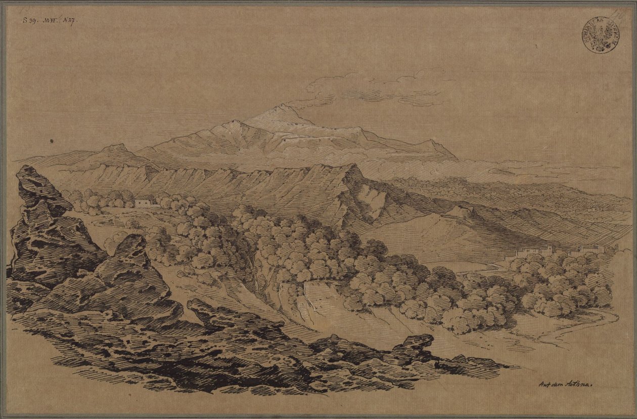 «Tegnet i skogområdet ved Etna» av Karl Friedrich Schinkel