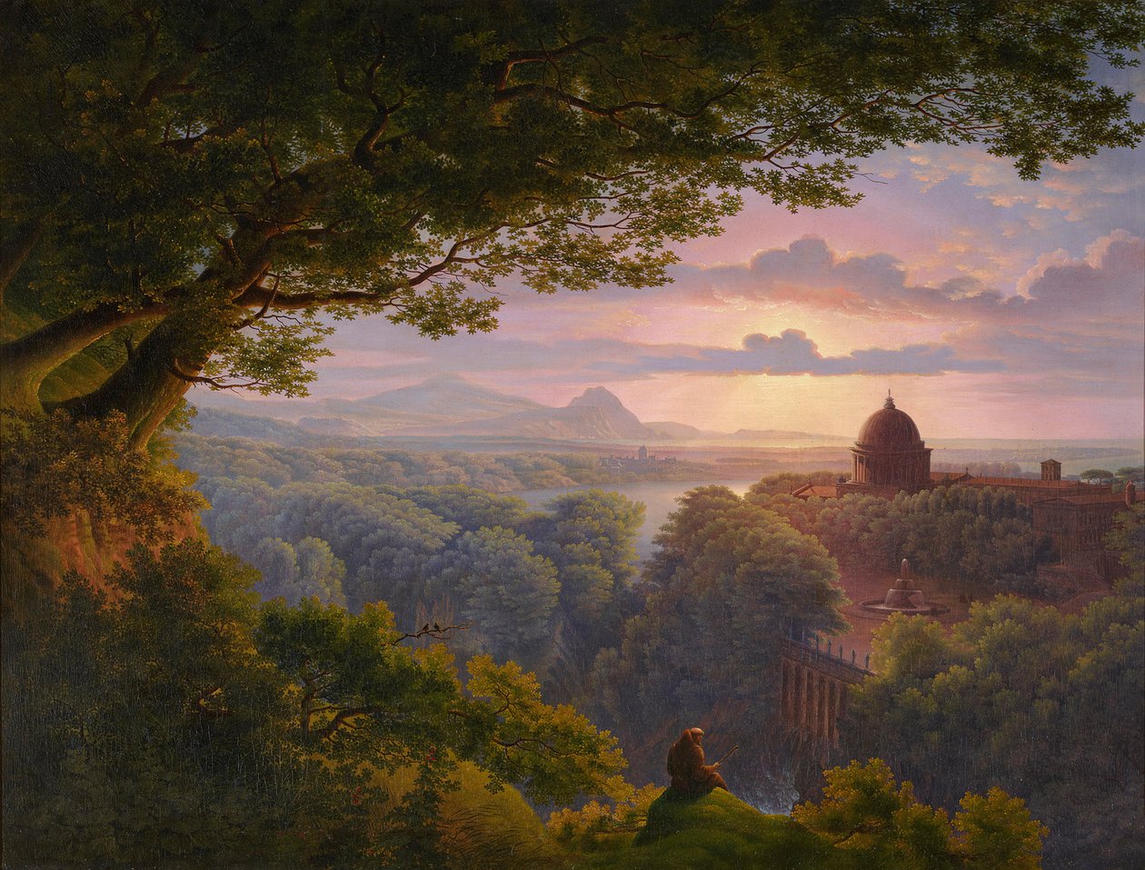 Landskap med pilegrim (kopi etter Karl Friedrich Schinkel) av Karl Friedrich Schinkel