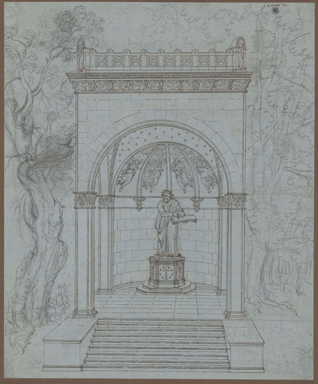 Mansfeld. Utkast til et Luther-monument av Karl Friedrich Schinkel
