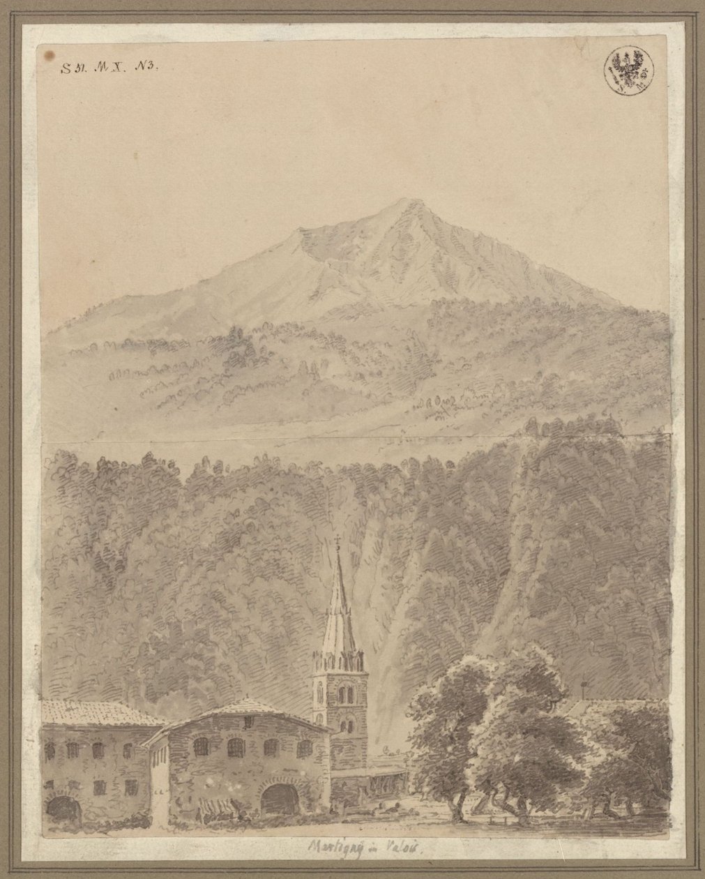Martigny i den sveitsiske kantonen Valais av Karl Friedrich Schinkel