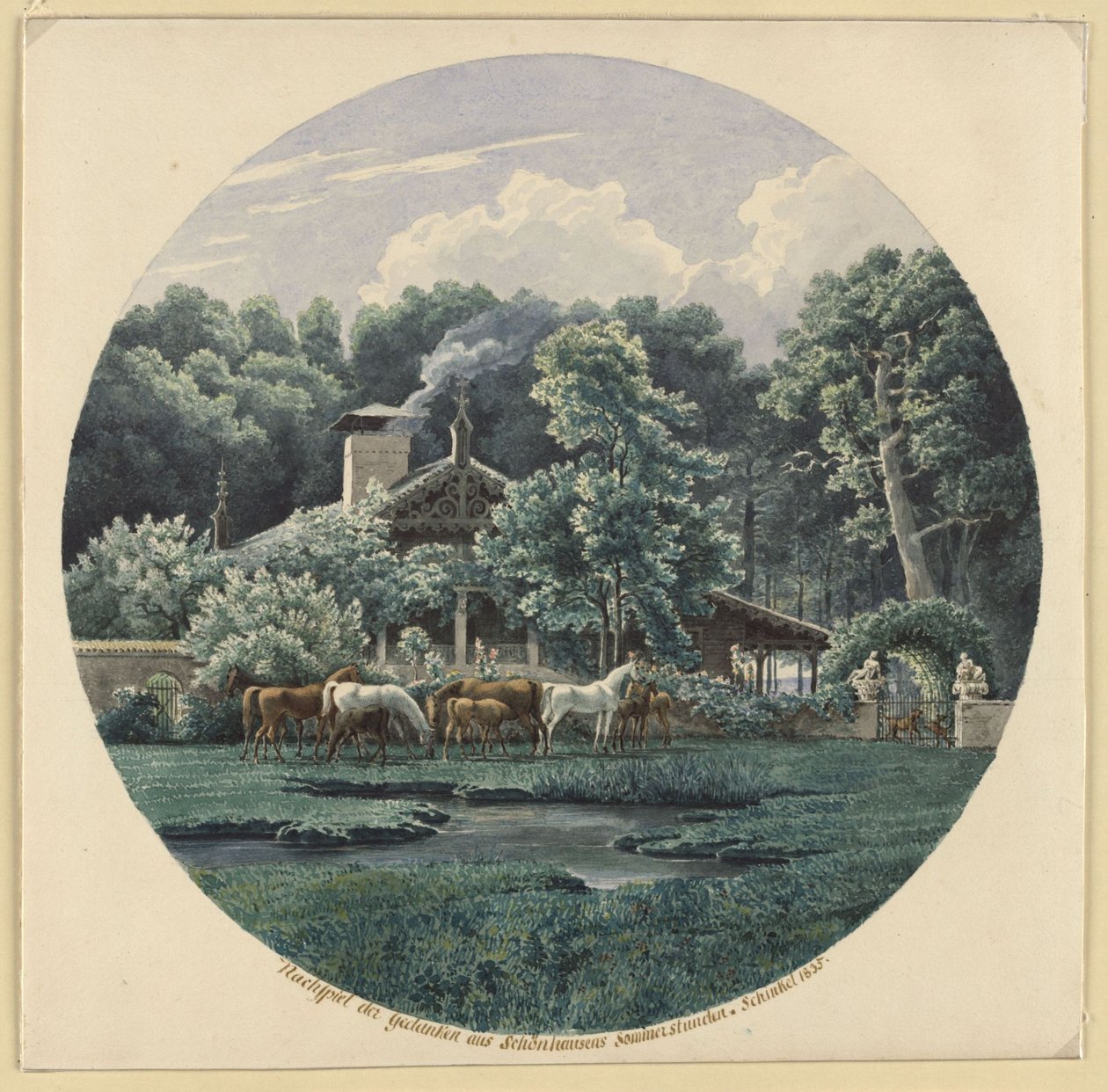 Niederschönhausen ved Berlin. Beuths sommerhus av Karl Friedrich Schinkel