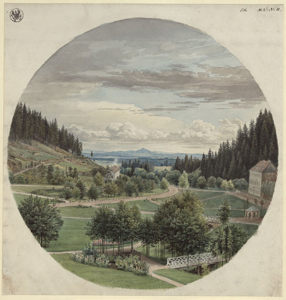 Promenade ved Marienbad av Karl Friedrich Schinkel