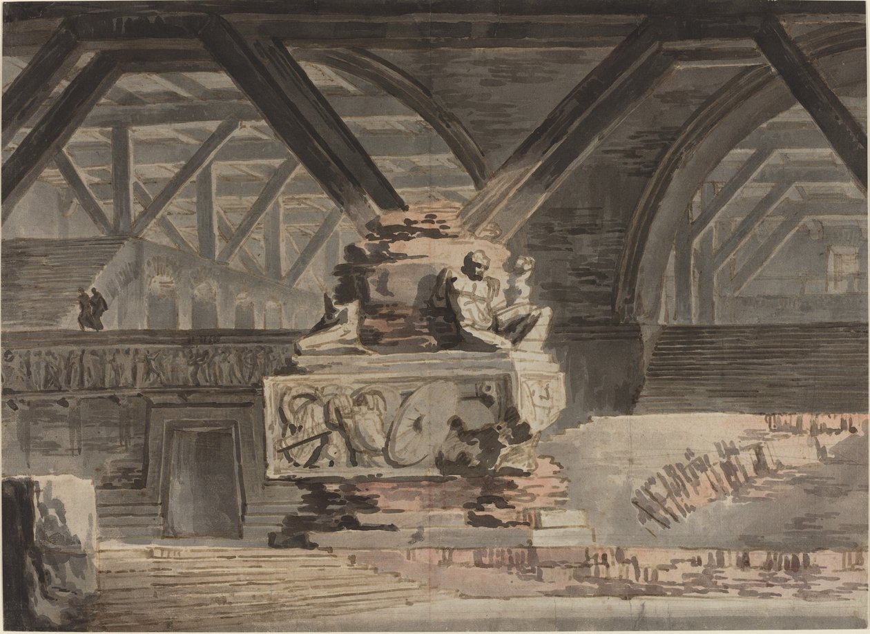 Scenedesign: Et gravhvelv av Karl Friedrich Schinkel