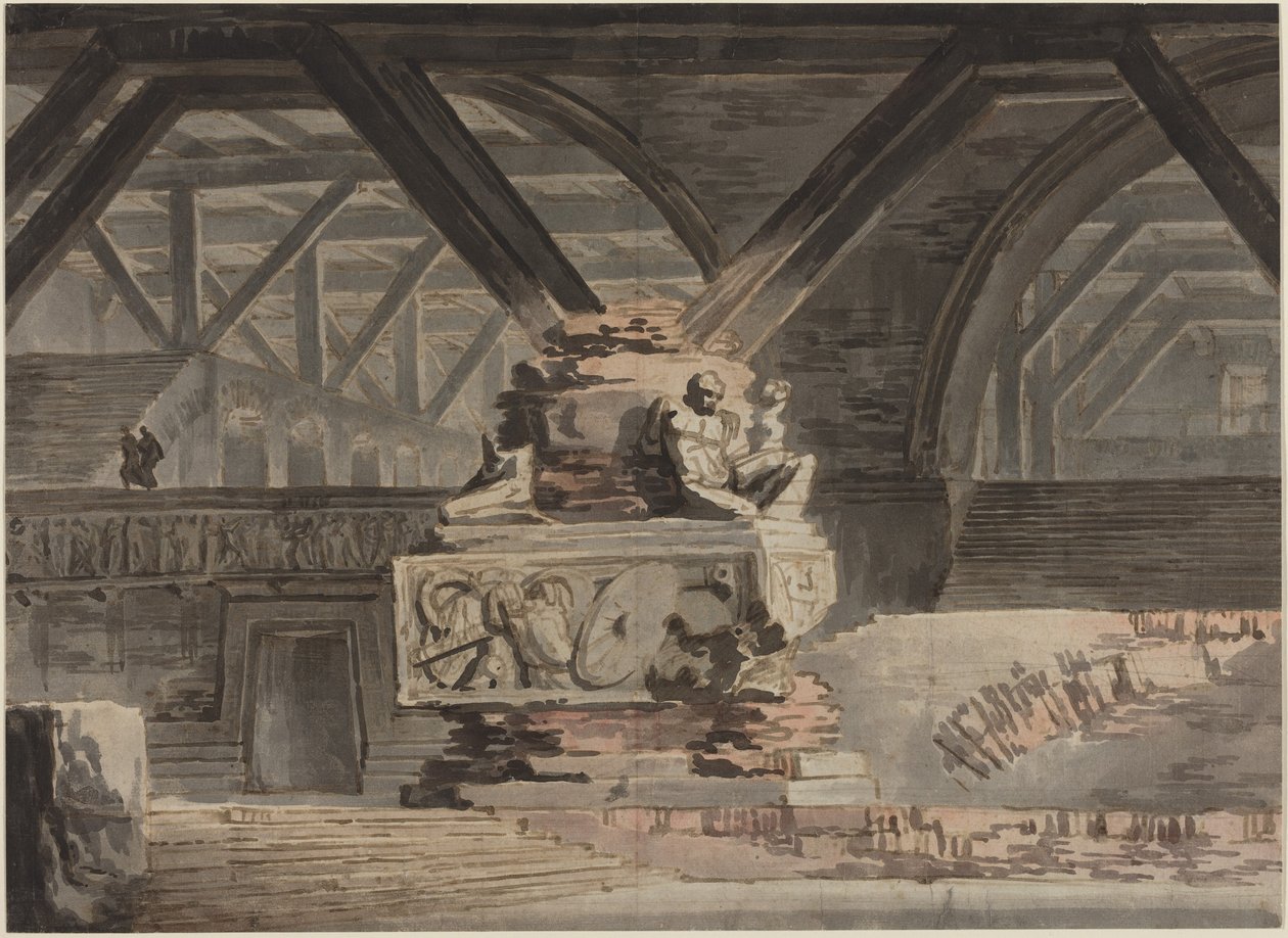 Scenedesign: Et gravhvelv av Karl Friedrich Schinkel