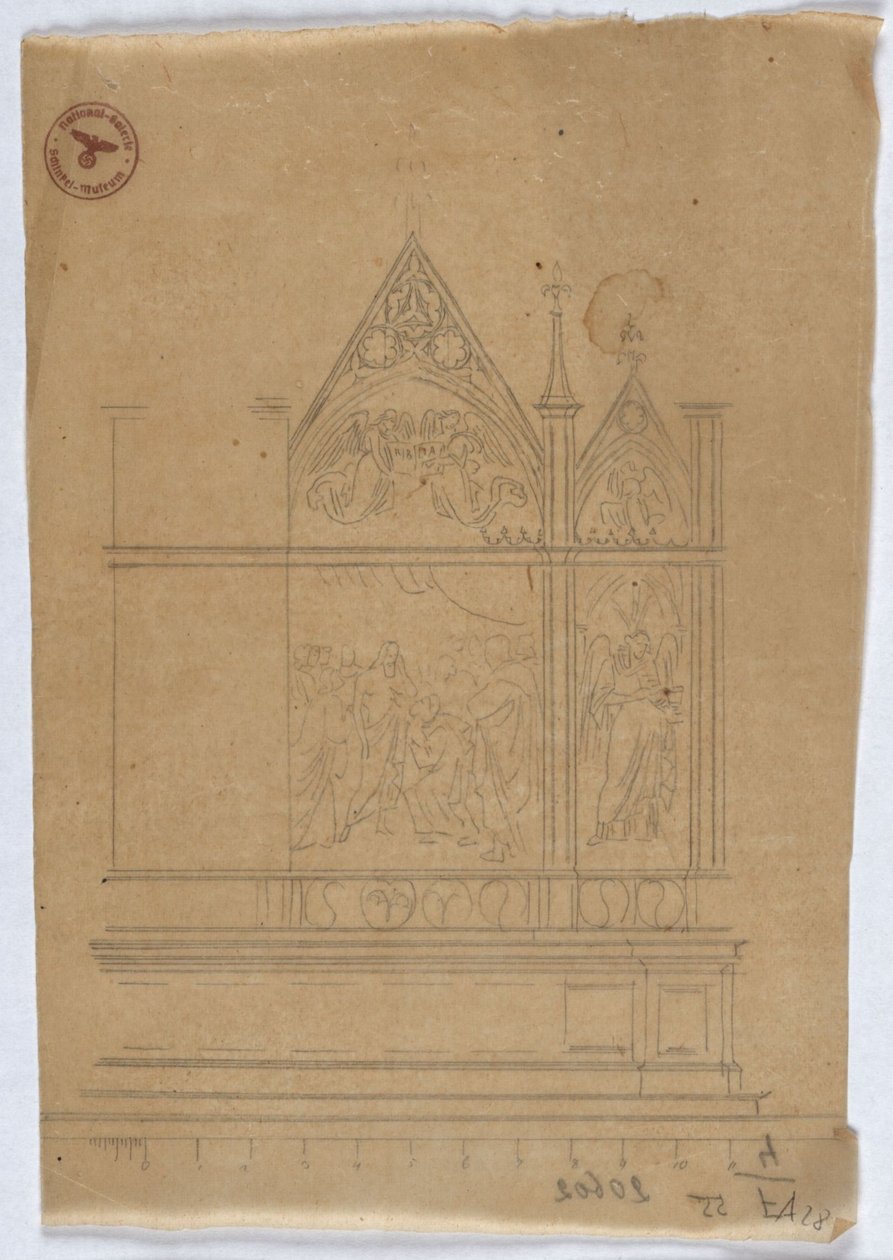 Studie zu einem gotischen Altar av Karl Friedrich Schinkel