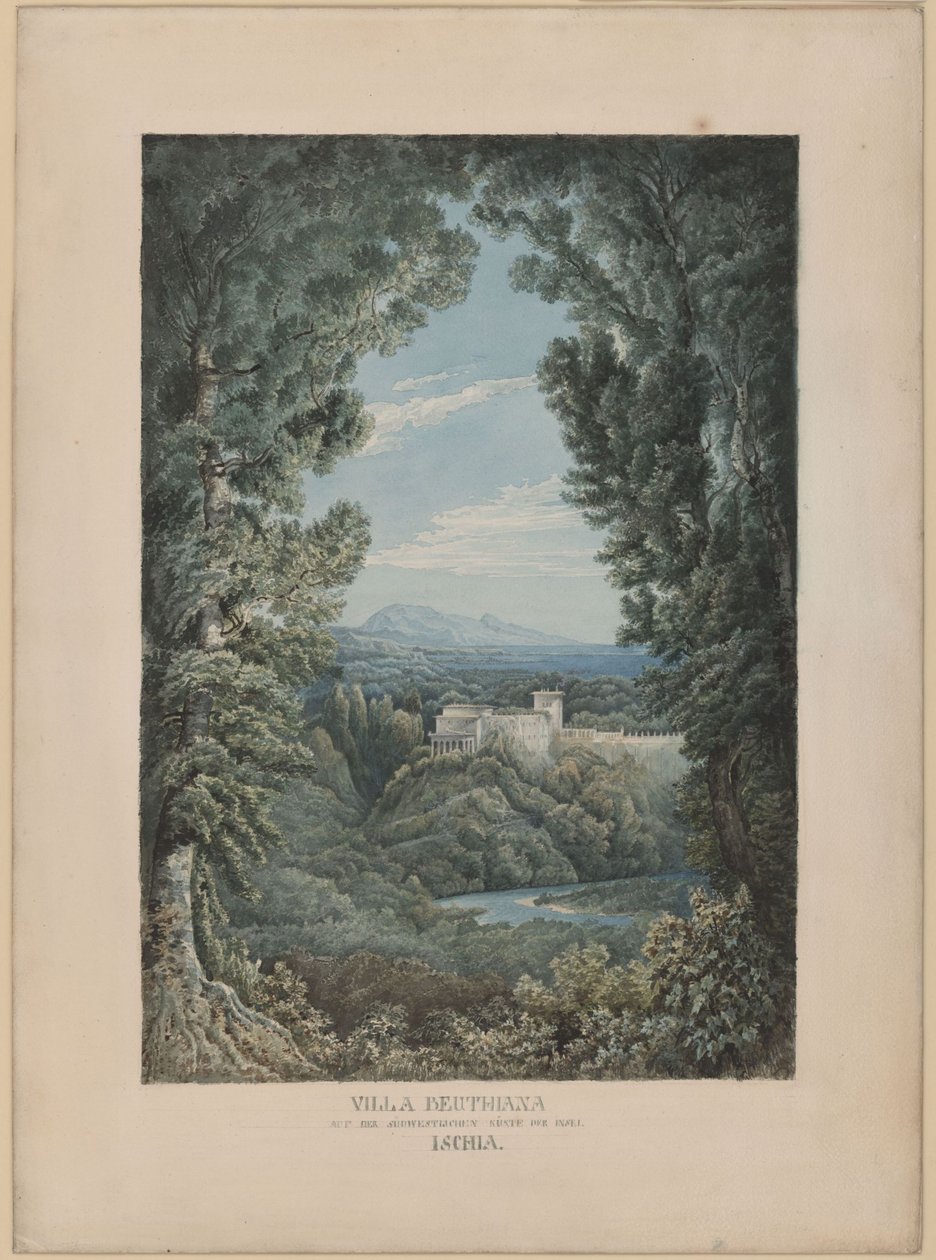 Villa Beuthiana på Ischia (Peter Christian Wilhelm Beuths framtidige villa på Ischia) av Karl Friedrich Schinkel