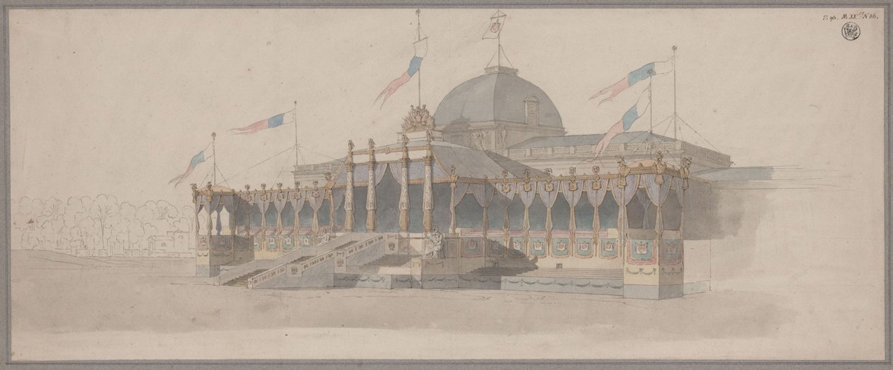Telt for den høytidelige overrekkelsen av legionørnene på Marsmarken i Paris 5. desember 1804 av Karl Friedrich Schinkel