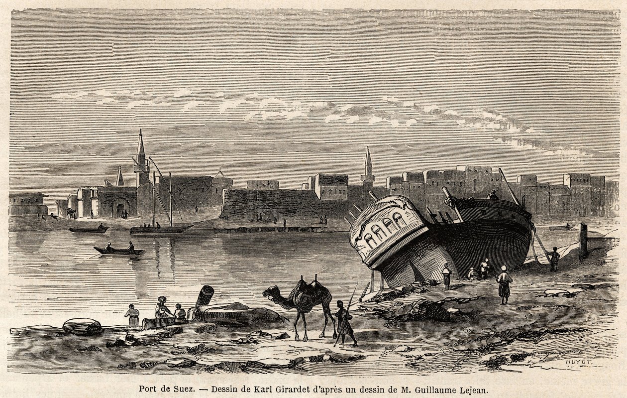 Havnen i Suez av Karl Girardet