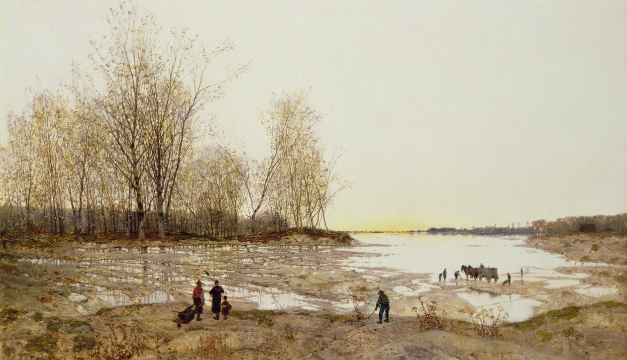 A Flooded Wooded Landscape, ca. 1875-80 (olje på lerret) av Karl Heffner