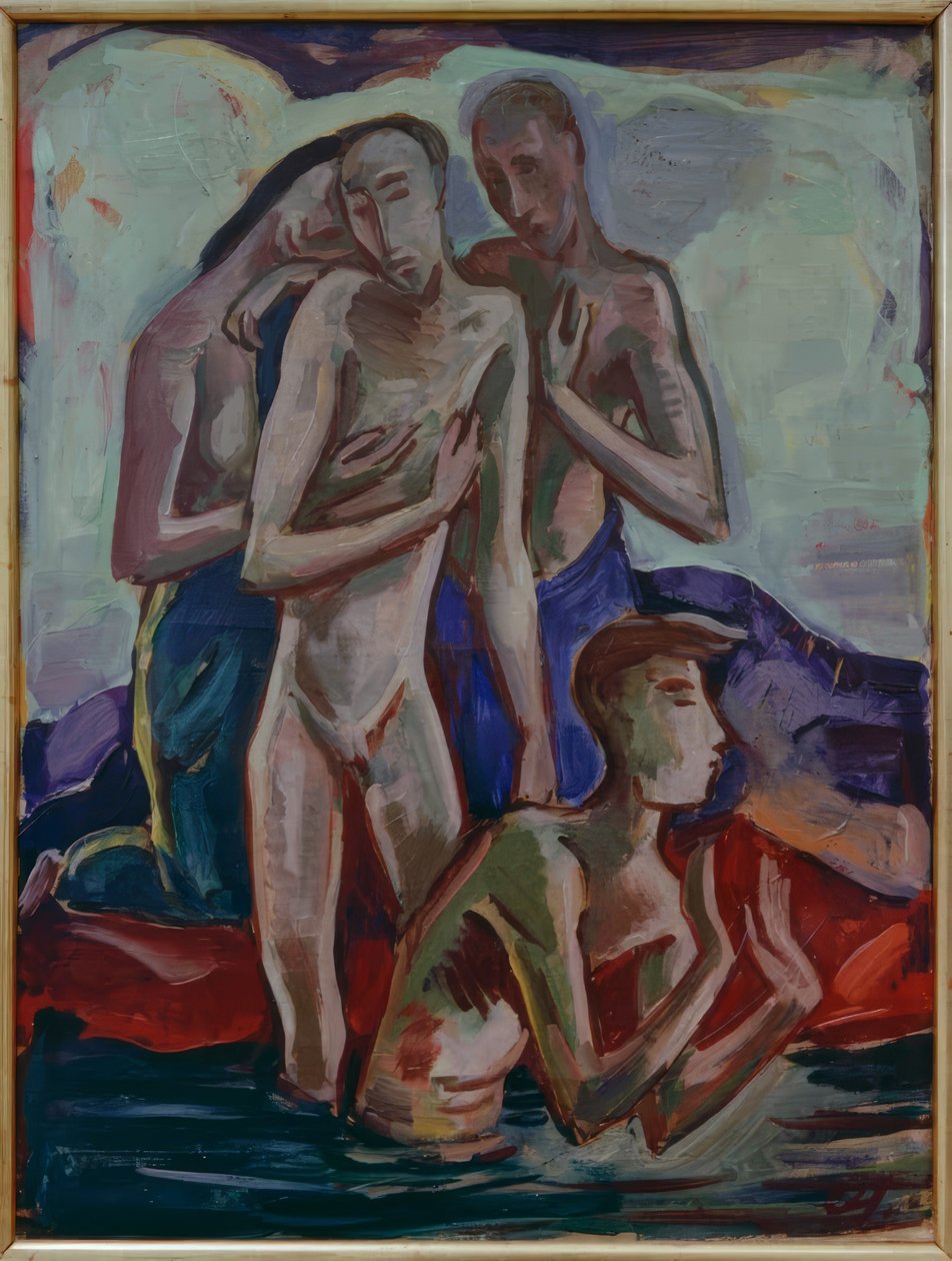 Dåp i Jordan av Karl Hofer