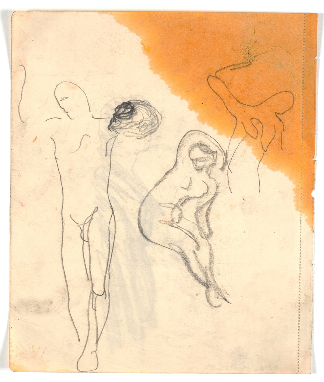 Tre studier for nakenfigurer av Karl Isakson