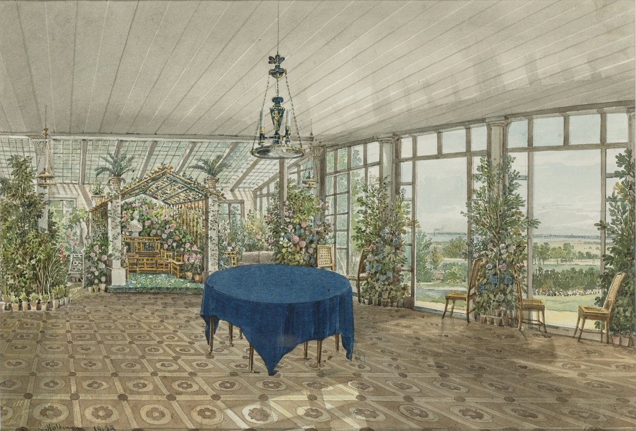 Vinterhage i Pavlino Estate of Vielgorsky, 1834 av Karl Ivanovich Kolmann