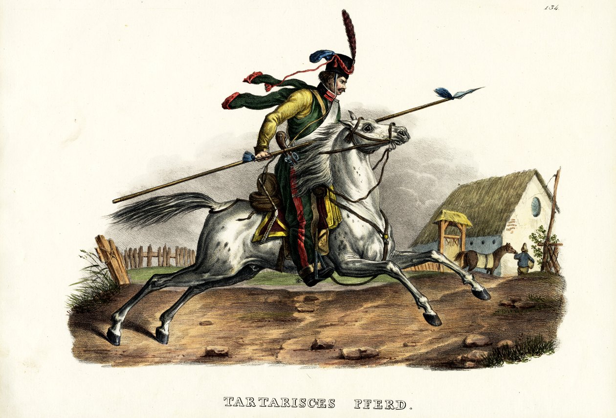 Tartarisk hest, 1824 av Karl Joseph Brodtmann