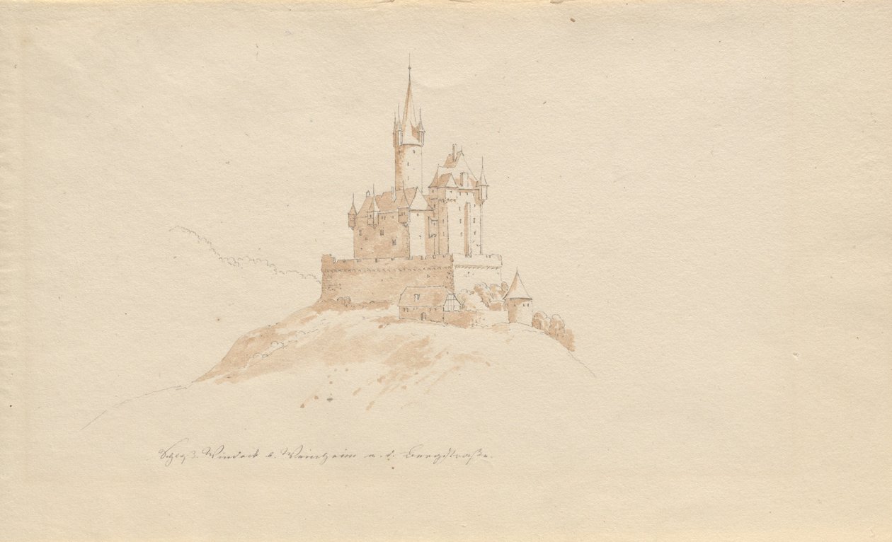 Castle Windeck f. Weinhelm a. dvs. fjellvei av Karl Julius Von Leypold