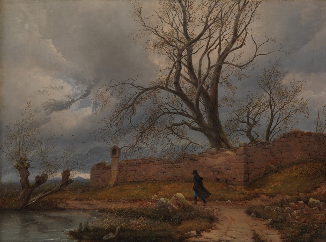 Wanderer in the Storm, 1835 av Karl Julius Von Leypold