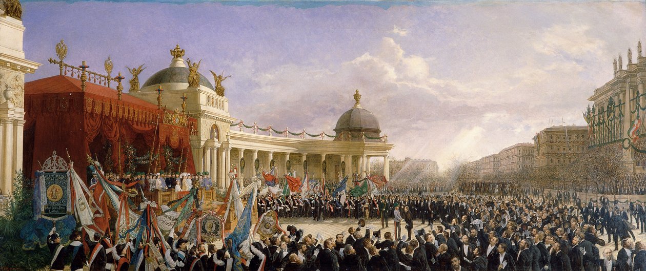 Hyllest av de østerrikske sangerne til det keiserlige ekteparet 27. april 1879 av Karl Karger