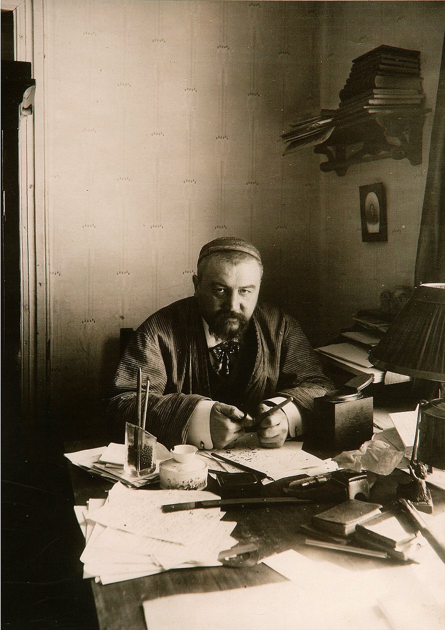 Forfatteren Alexander Ivanovich Kuprin (s/hvitt bilde) av Karl Karlovich Bulla