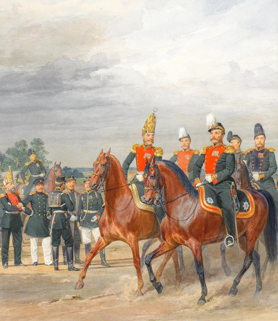 Offiserer fra kavalerimonterte regiment av Karl Karlovich Piratsky