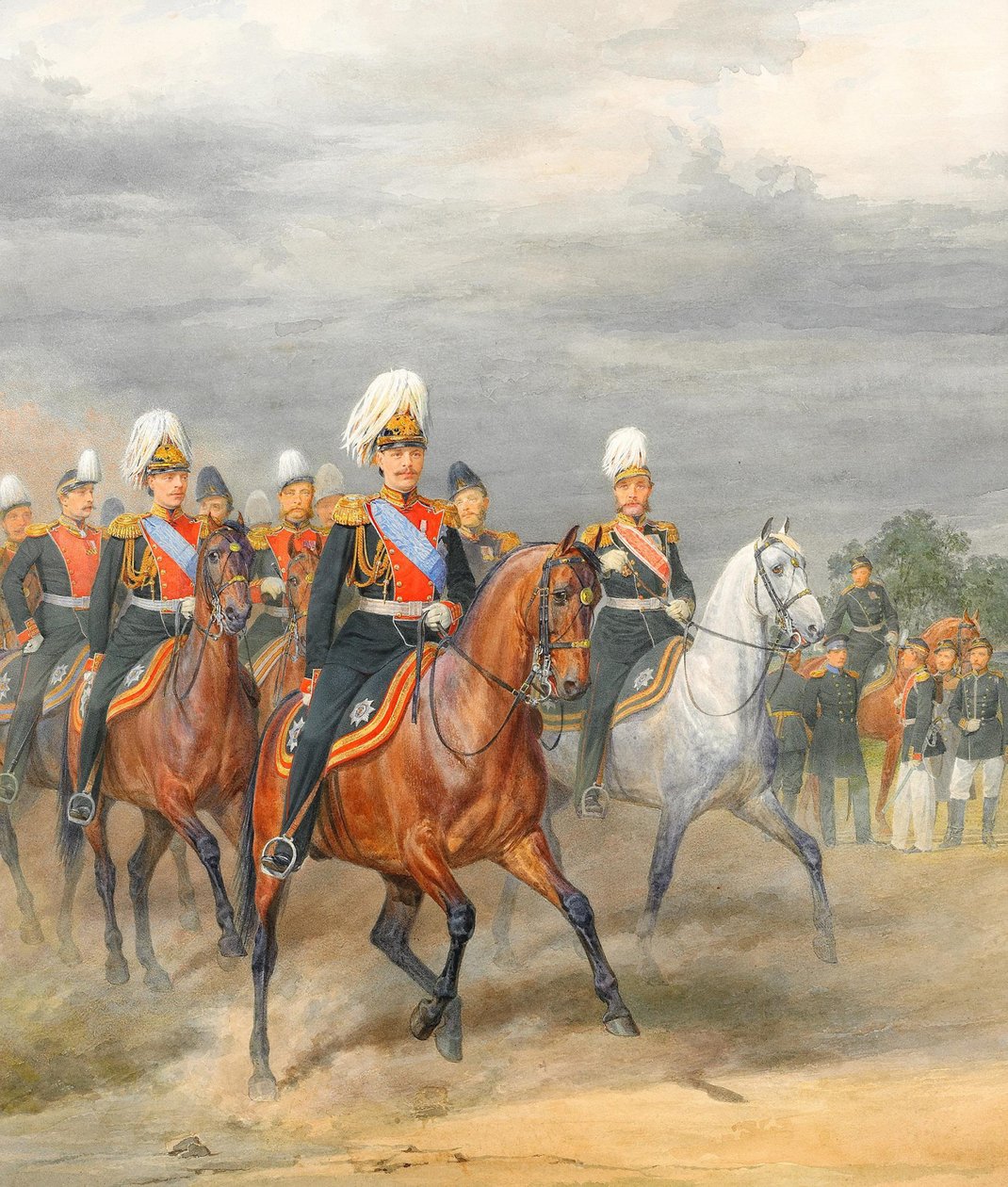 Offiserer for kavaleriets monterte regiment av Karl Karlovich Piratsky
