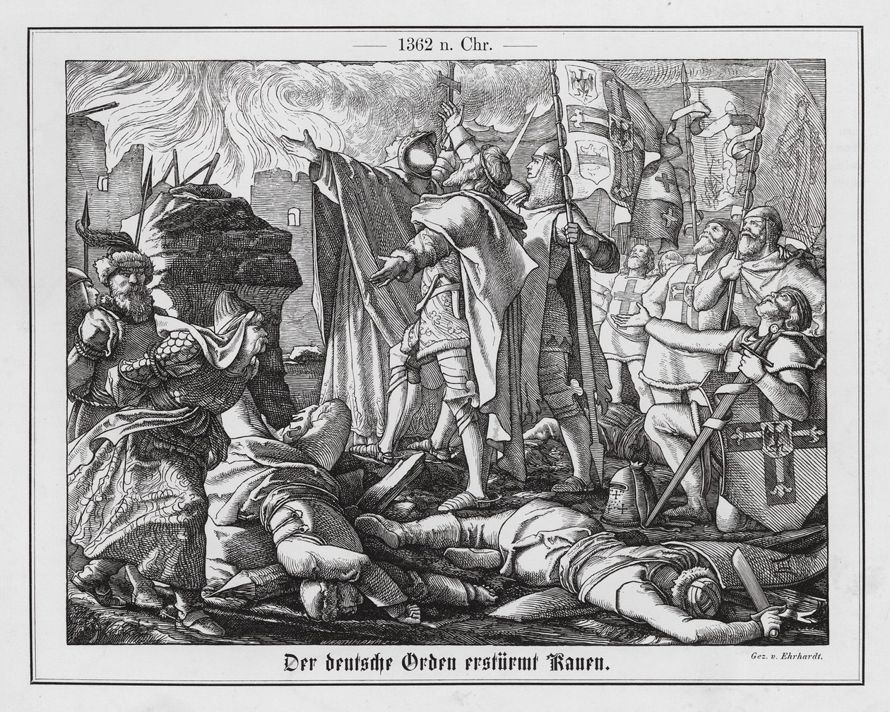 Erobringen av Kaunas av den tyske orden av Karl Ludwig Adolf Ehrhardt