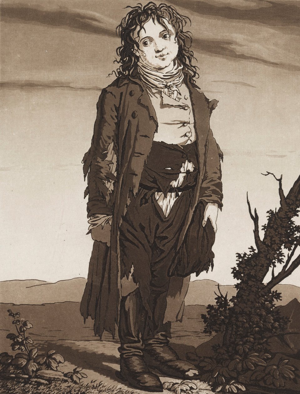De unge tiggere, ca. 1800. av Karl Ludwig Bernhard Buchhorn