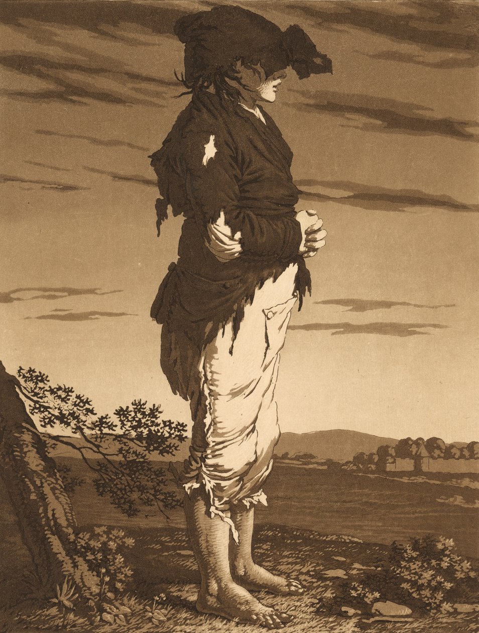 De unge tiggere, ca. 1800. av Karl Ludwig Bernhard Buchhorn