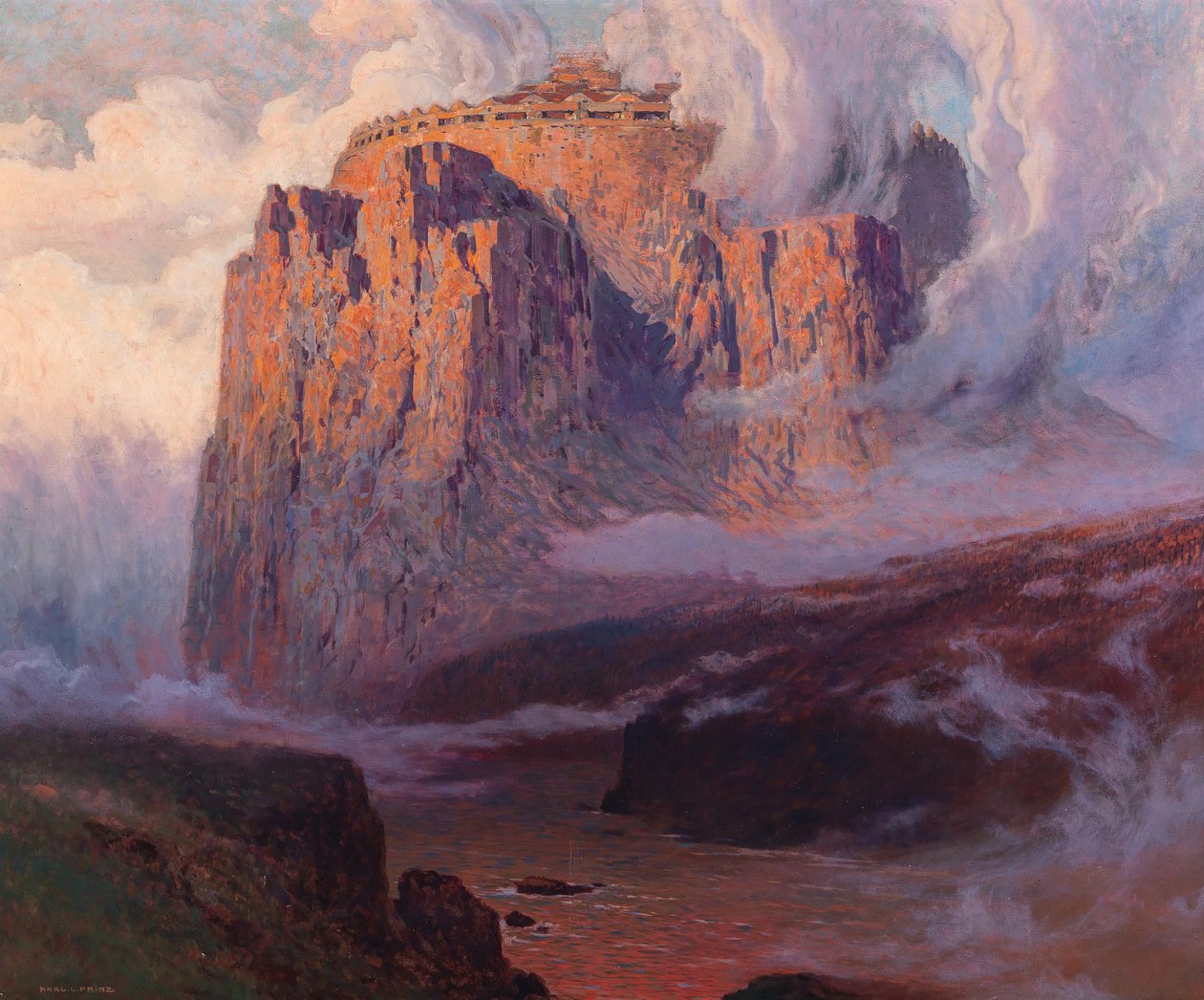 Valhalla, før 1911 (olje på lerret) av Karl Ludwig Prinz