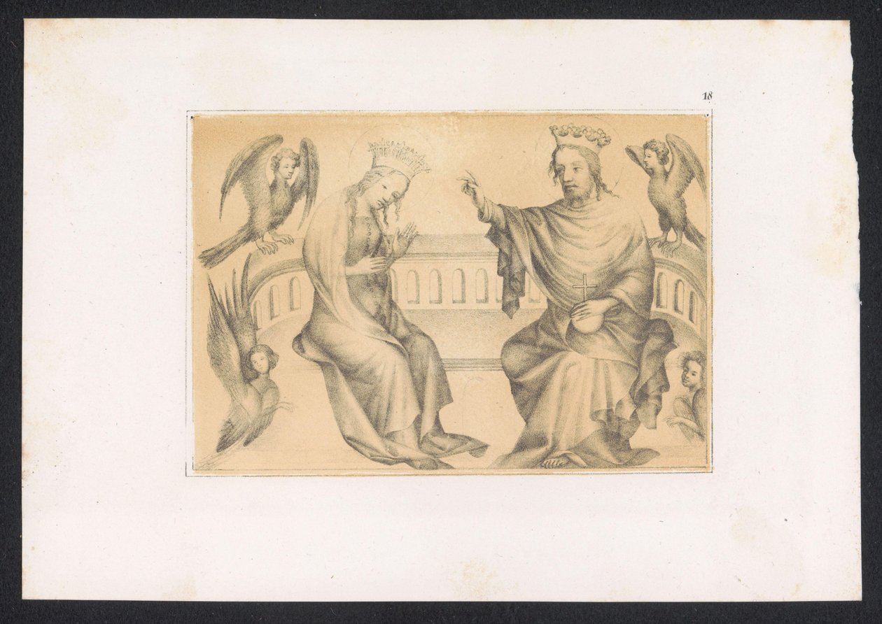 Kroning van Maria Design og studier av en nederlandsk mester fra 1400-tallet. Århundre. Basert på originalene oppbevart i det kongelige bibliotek i Berlin (serietittel) av Karl Palzow