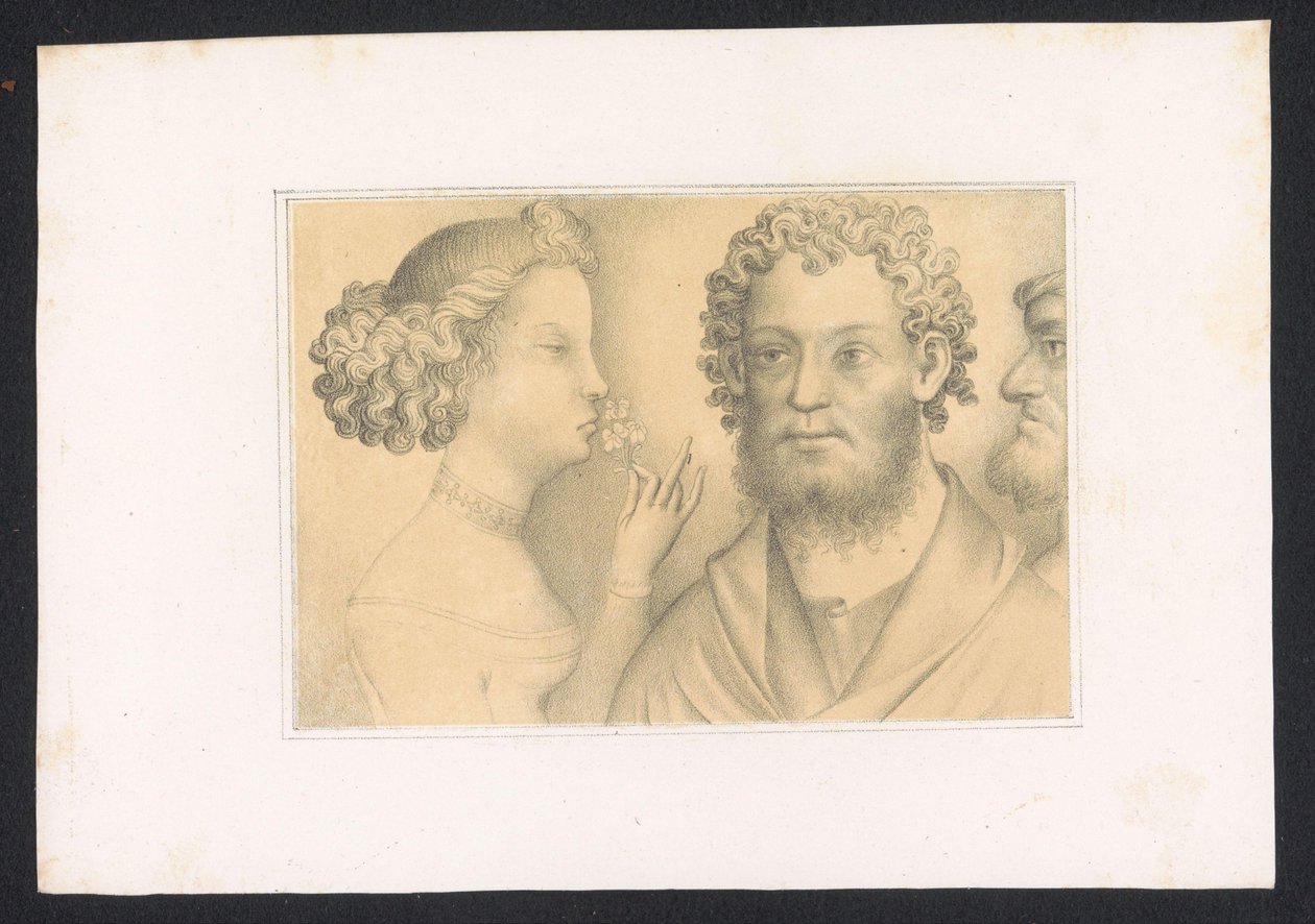 Mannen en ung kvinne Design og studier av en nederlandsk mester fra 1400-tallet. Århundre. Basert på originalene oppbevart i det kongelige bibliotek i Berlin (serietittel) av Karl Palzow