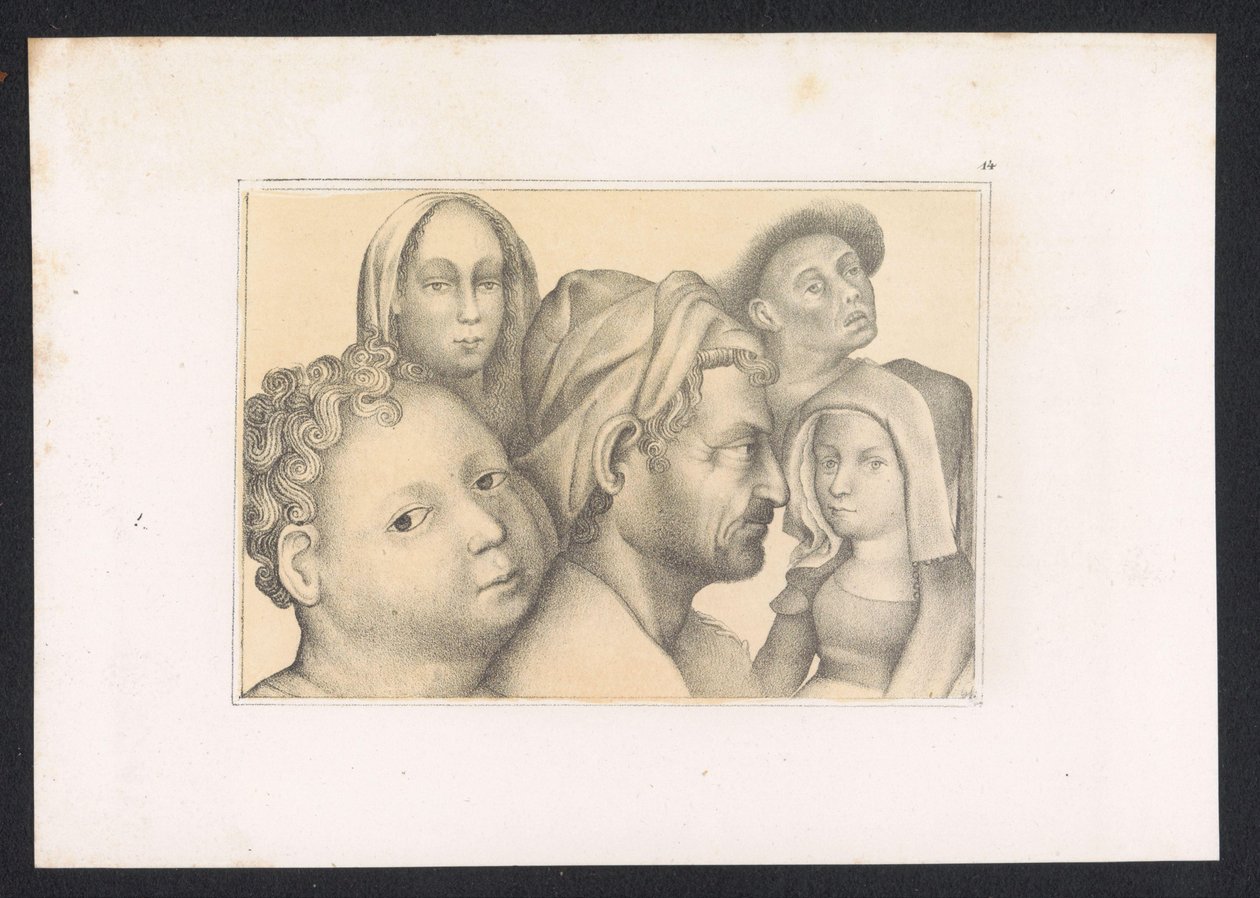 Vijf figurer Design og studier av en nederlandsk mester fra 1400-tallet. Århundre. Basert på originalene oppbevart i det kongelige bibliotek i Berlin (serietittel) av Karl Palzow