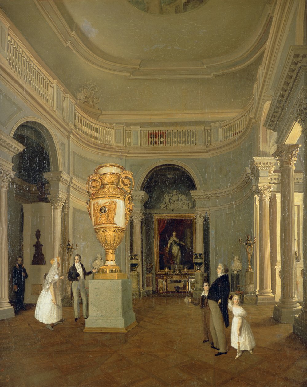 Den ovale salen til den gamle eremitasjen, St. Petersburg av Karl Pavlovich Beggrov
