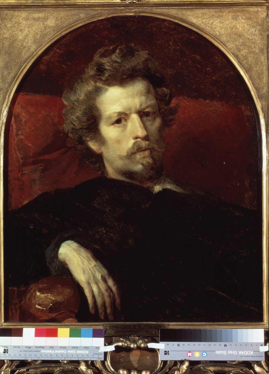 ""Selvportrett"" Maleri av Karl Pavlovich Briullov (Bryullov) (1799-1852) 1848 Statens russiske museum, St. Petersburg av Karl Pavlovich Bryullov
