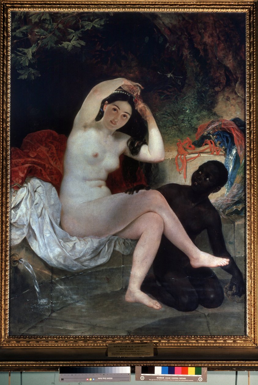 ""Bethsabee au bain"" (Badende Bathsheba) Peinture de Karl Pavlovich Briullov (Brioullov) (1799-1852) 1832 Statens russiske museum, Saint Petersbourg, Russland av Karl Pavlovich Bryullov