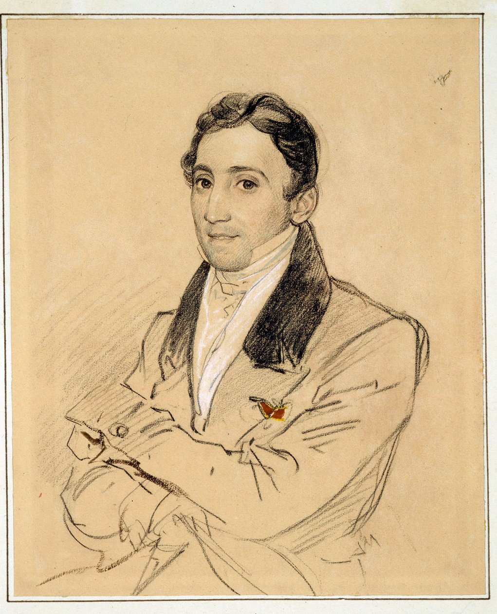 Portrett av Francesco Domenico Guerrazzi (1804-1873), italiensk forfatter - Verk av Karl Pavlovich Briullov (Brioullov) (1799-1852) av Karl Pavlovich Bryullov