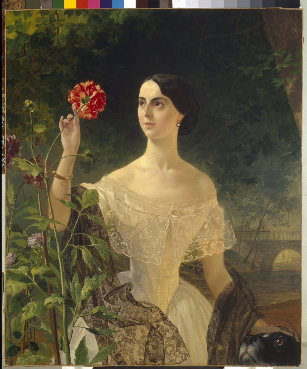 Portrett av grevinne Sophia Bobrinskaya, født Samoylova (1797-1866). Maleri av Karl Pavlovich Briullov (Bryullov) (1799-1866), olje på lerret av Karl Pavlovich Bryullov