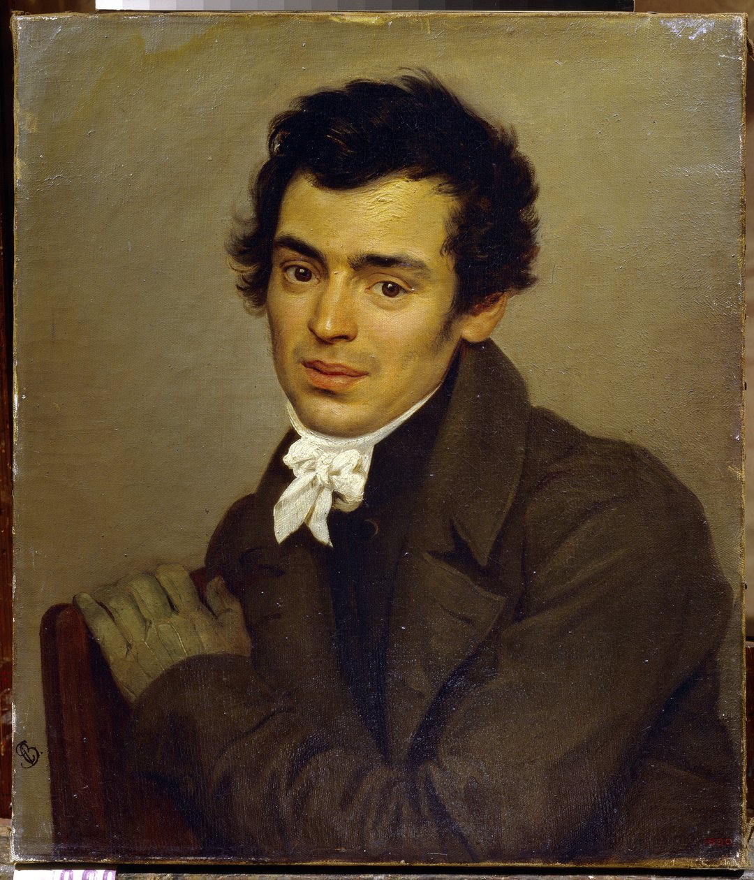 Portrett av arkitekten Konstantin Thon (Portrett av arkitekten Konstantin Thon) - Maleri av Karl Pavlovich Briullov (Brioullov) (1799-1852), olje på lerret av Karl Pavlovich Bryullov