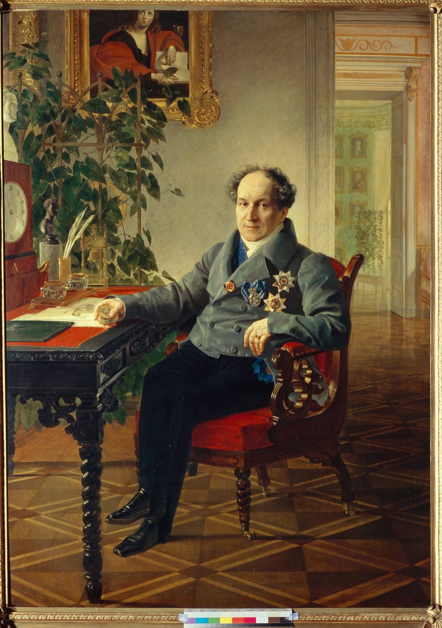 Portrett av prins Alexander Nikolajevitsj Golitsyn (1773-1844) (Portrett av prins Alexander Nikolajevitsj Golitsyn (1773-1844) - Maleri av Karl Briullov (Bryullov) (1799-1852) av Karl Pavlovich Bryullov