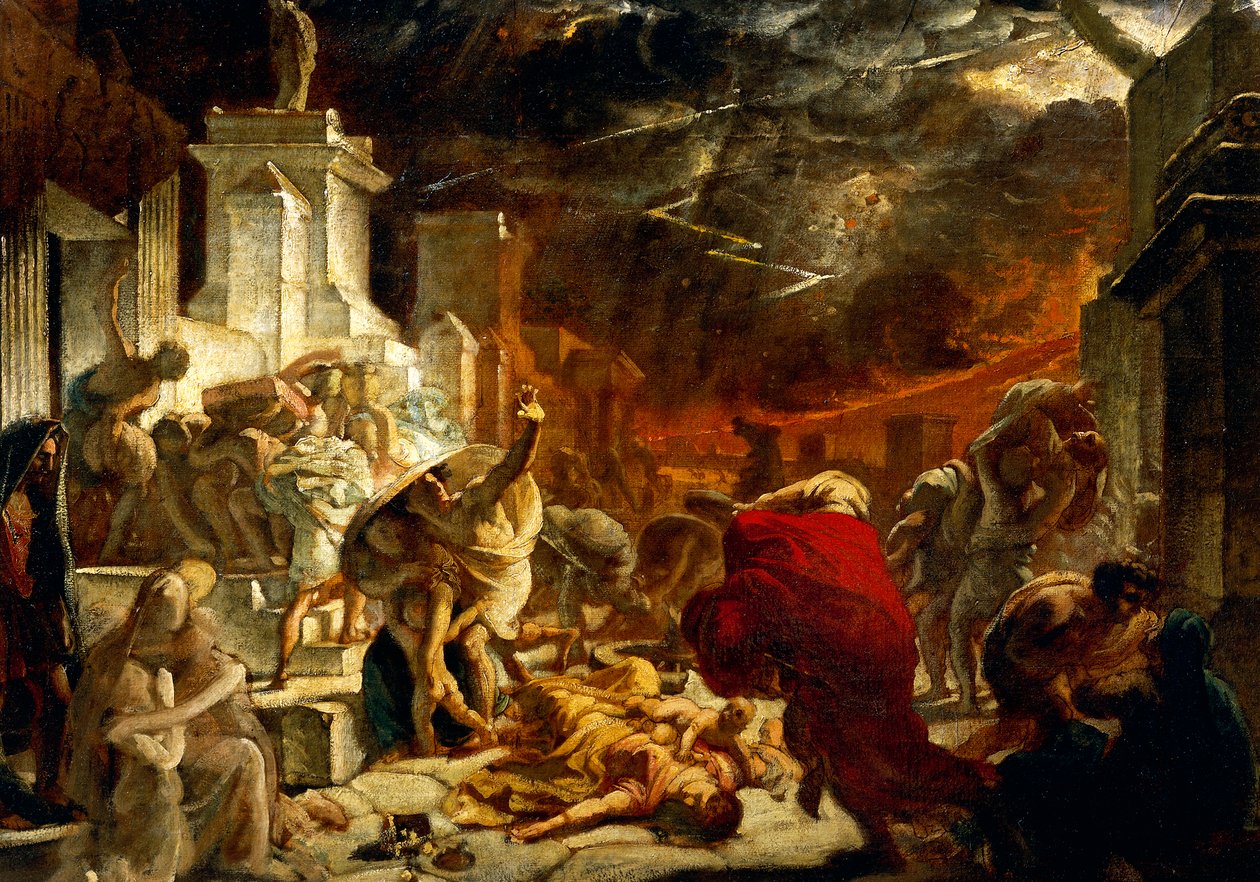De siste dagene av Pompeii, 24. august 79 e.Kr av Karl Pavlovich Bryullov